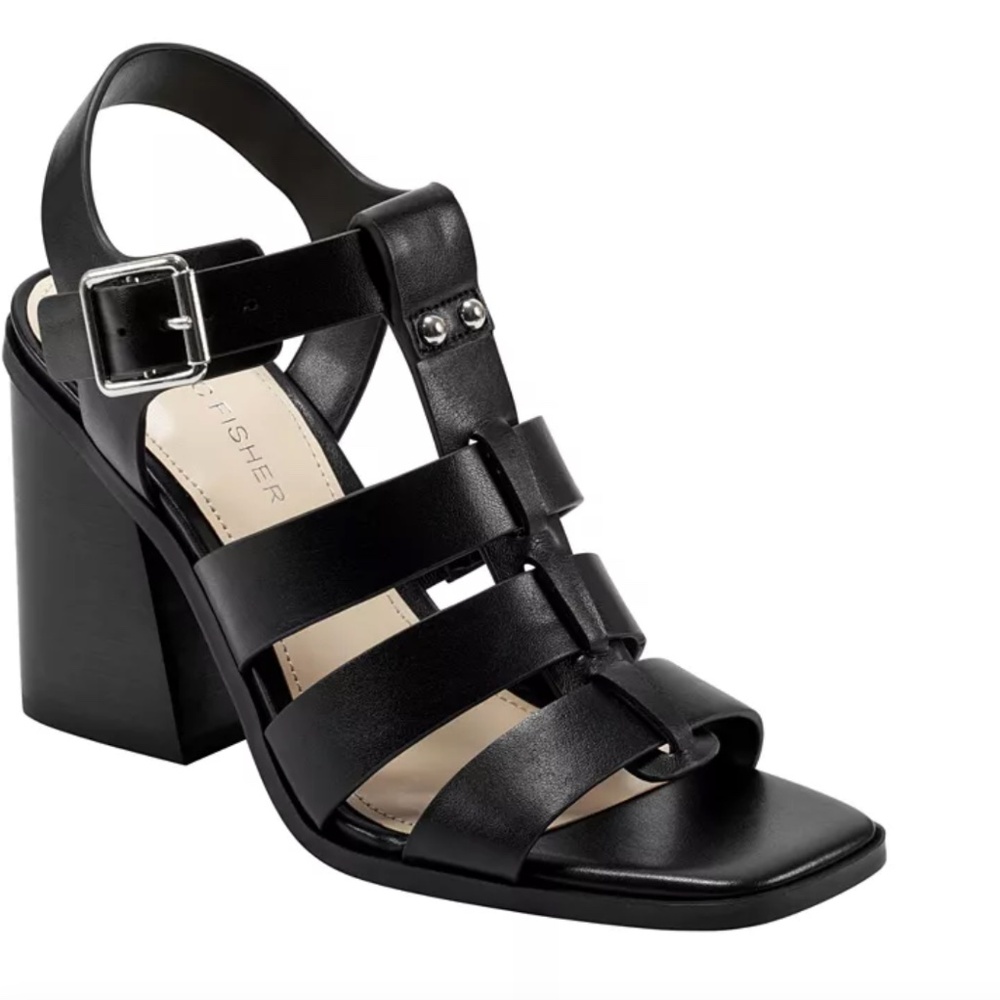 Marc Fisher Fynlee Block Heel Slip-on Dress Sandals, 10M